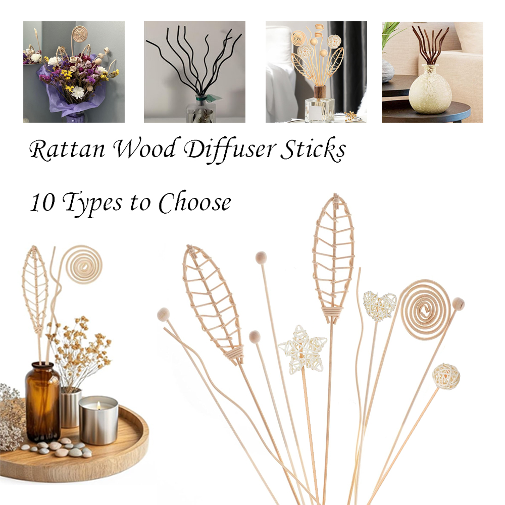 Home Fragrance Reed Diffuser Refill - 5/15Pcs Long Wavy Rattan Reed Diffuser
