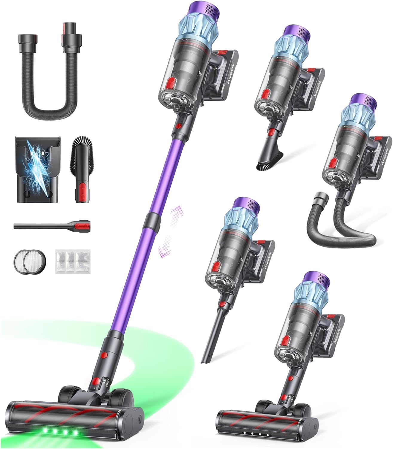 Home Fragrances - Cordless Vacuum Cleaner 70min/650W/55KPA Self-Standing for