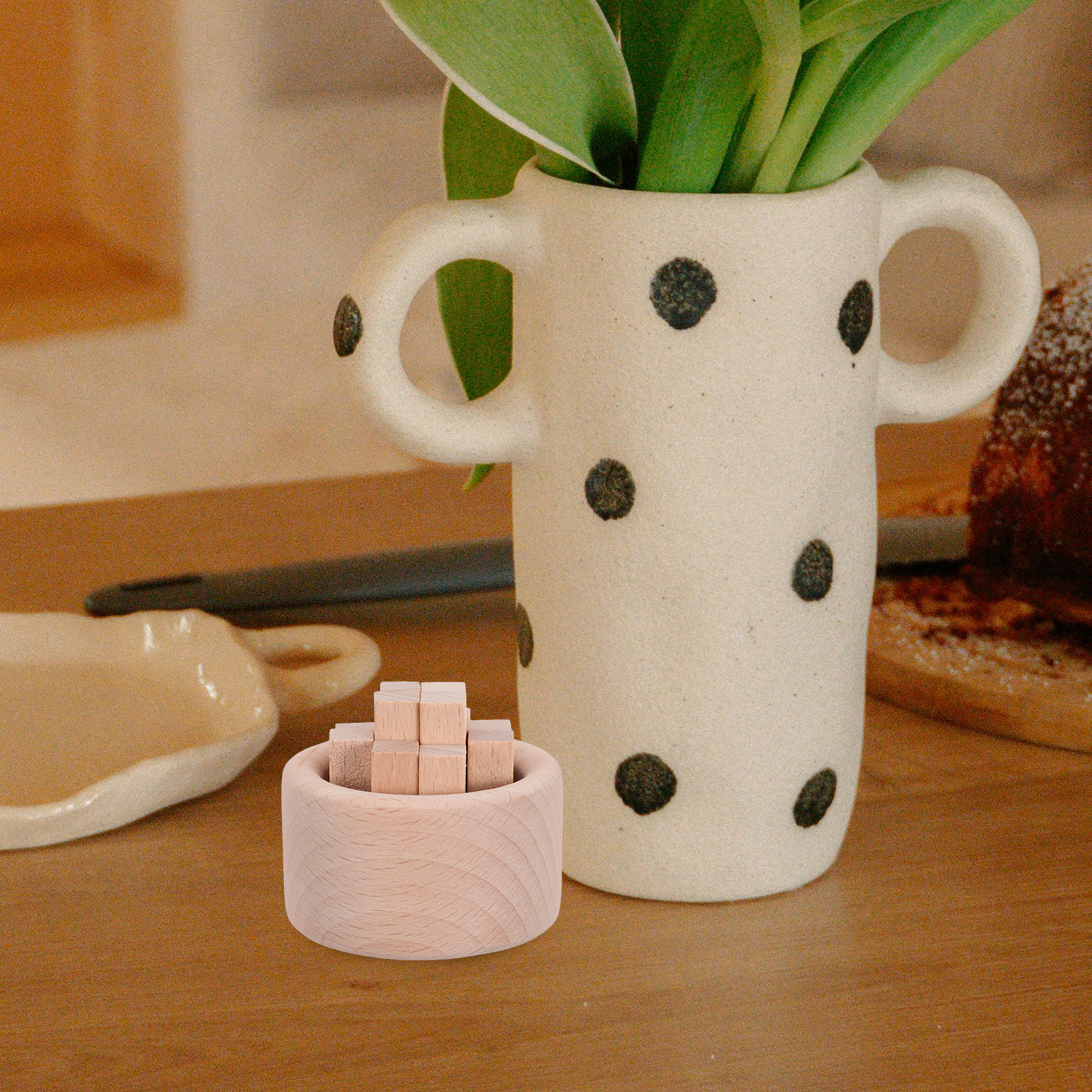 Home Fragrance Diffusers - 4Pcs Mini Essential Oil Diffuser Wood