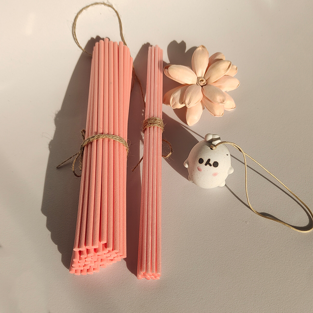 Home Fragrance Reed Diffuser Refill - 3mm/4mm 22cm Pink Fiber Rattan Sticks