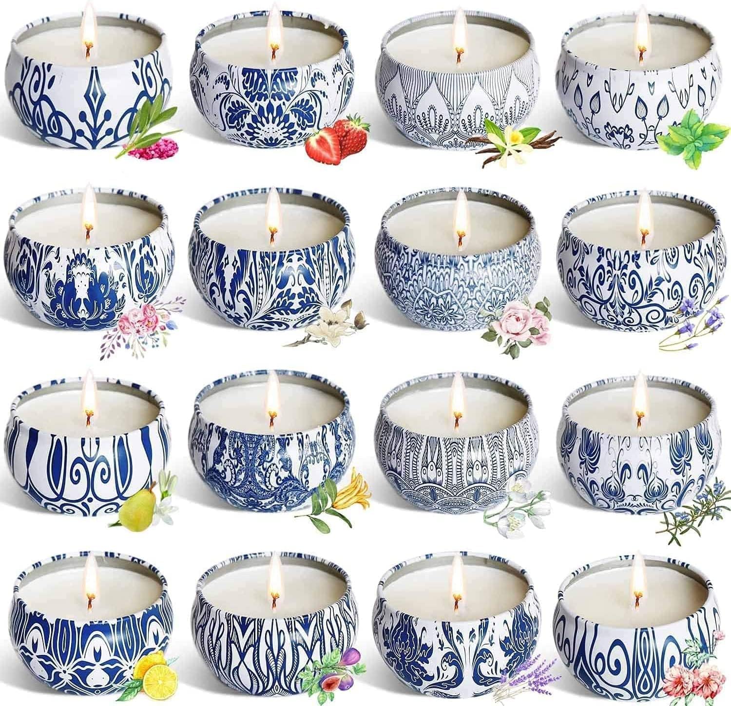 Home Fragrances - 16 Pack Soy Wax Travel Tin