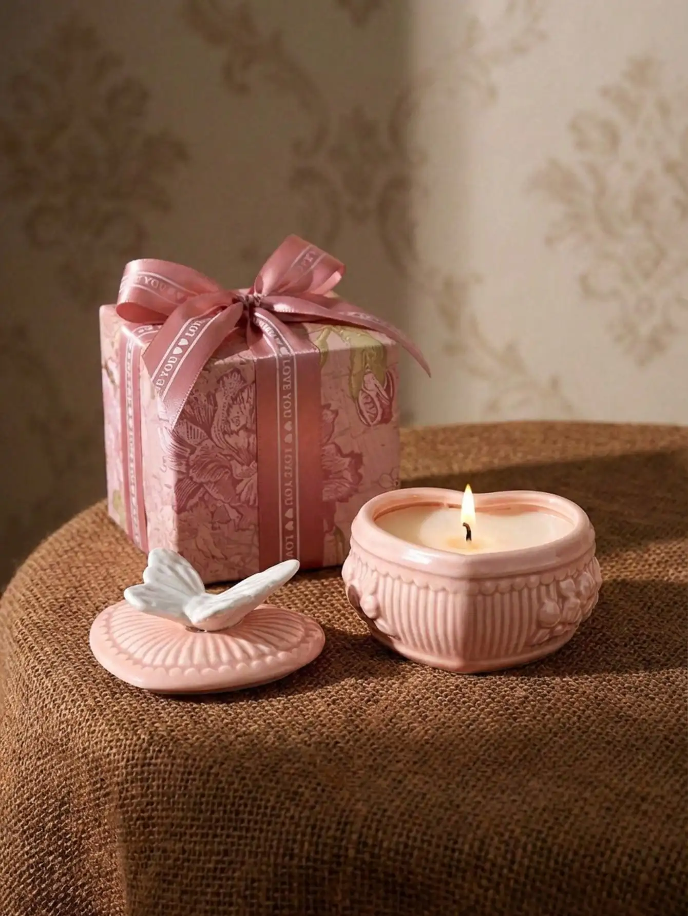 Heart Ceramic Candle Jar With  - Home Fragrances ulasan dan harga