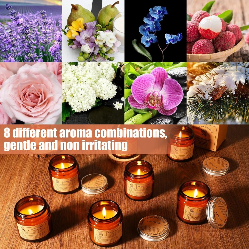 48 Pcs Scented Candles Bulk -  - Amber Jar Candle ulasan dan harga