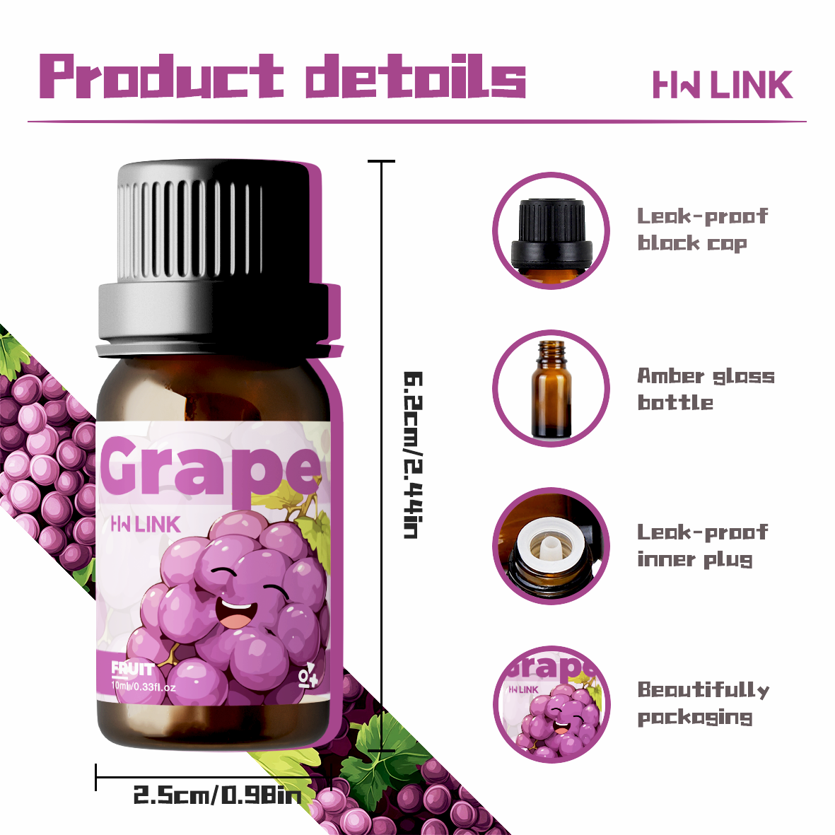 Grape Essential Oil 10ml Perfu - Home Fragrances ulasan dan harga