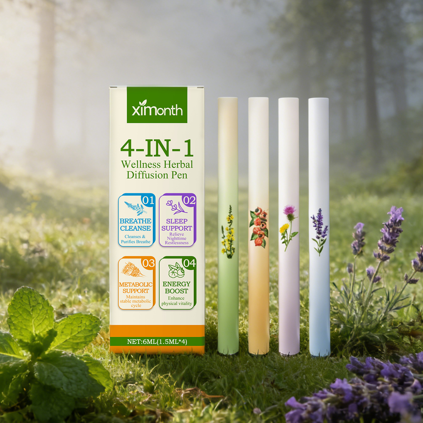 4 In 1 Air Freshening Pen Herb - Home Fragrance Stick ulasan dan harga