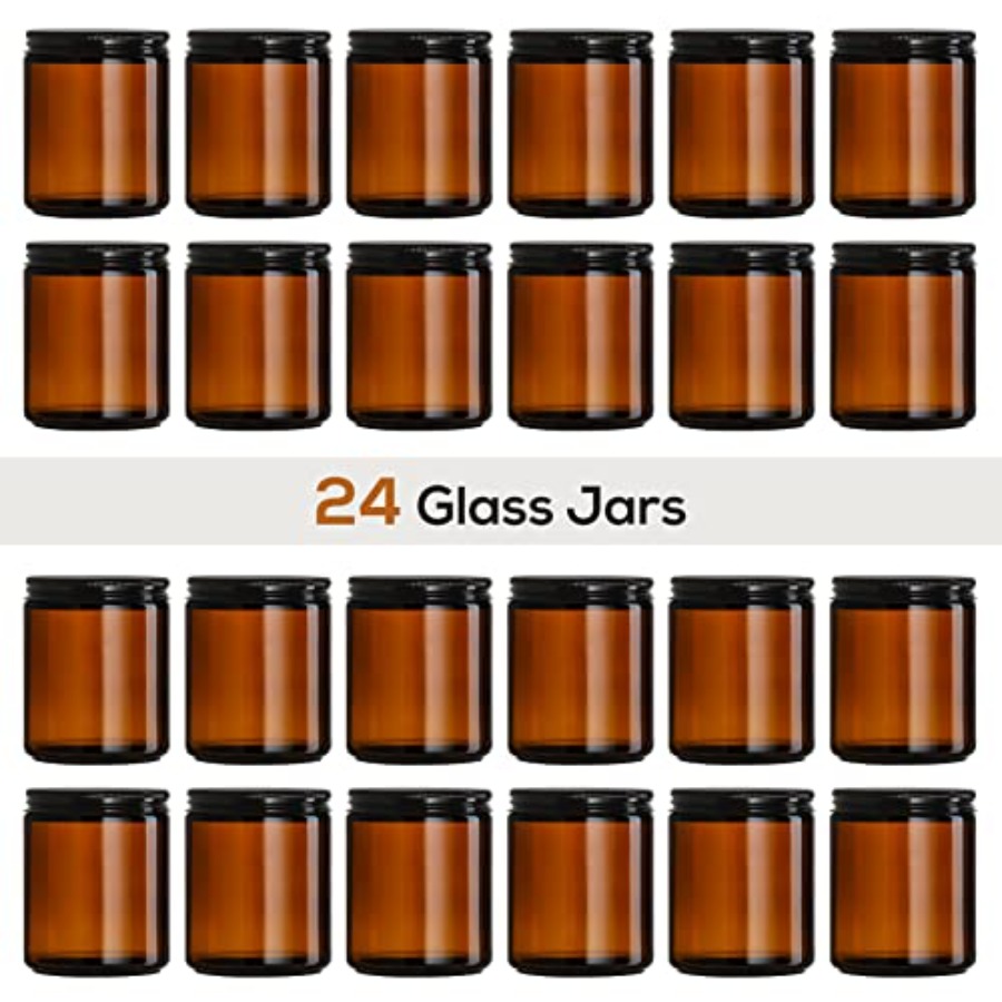 Pack, 8 OZ Thick Amber Candle  - Amber Jar Candle ulasan dan harga