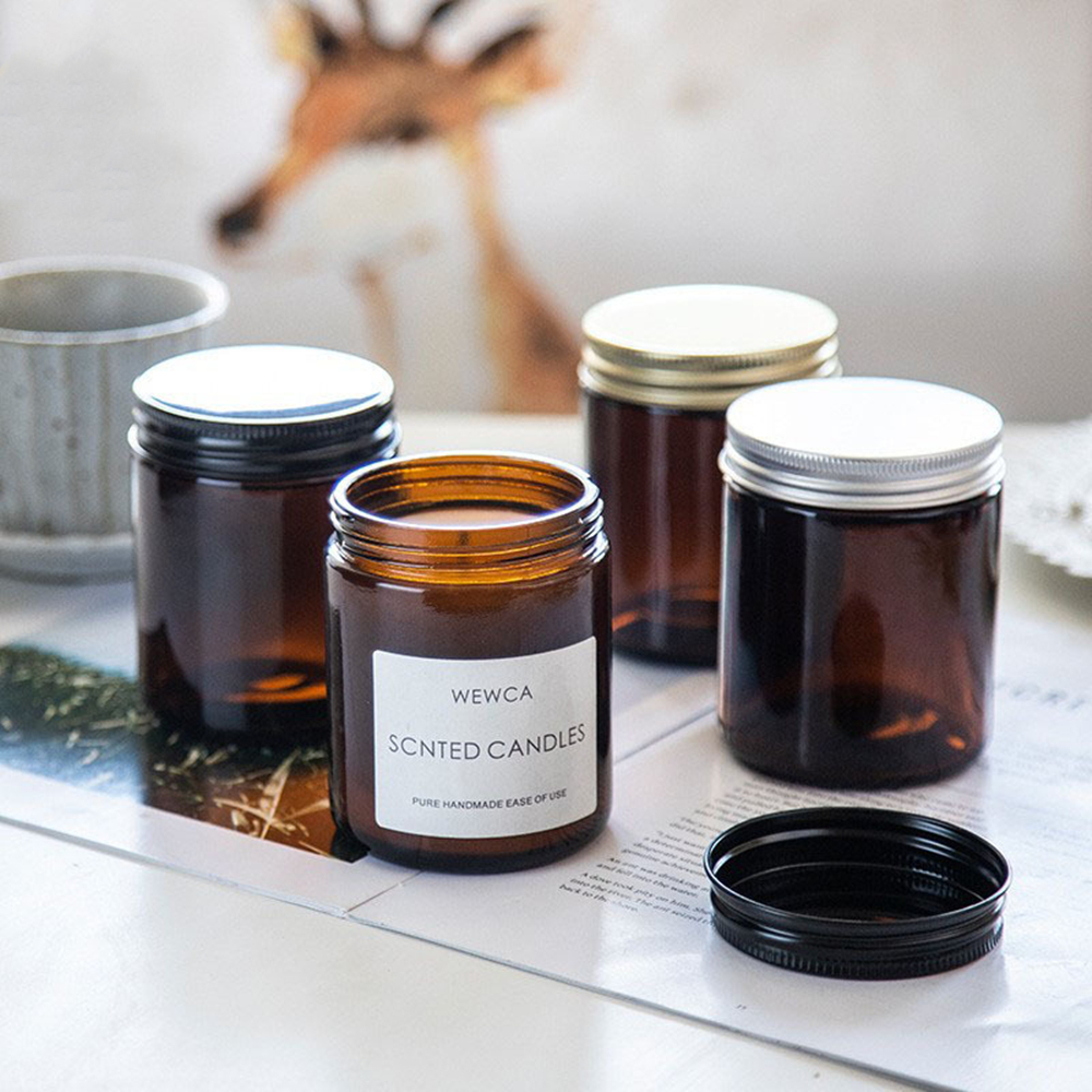 Empty Candle Jars, 8oz Amber G - Amber Jar Candle ulasan dan harga