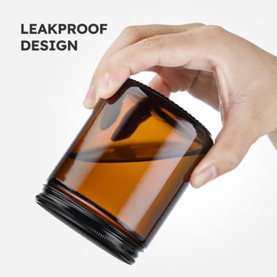 8oz Glass Jars with Lids, 30 P - Amber Jar Candle ulasan dan harga