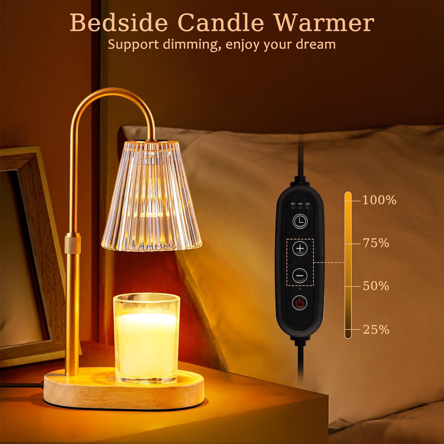 Candle Warmer Lamp with Timer  - Amber Jar Candle ulasan dan harga