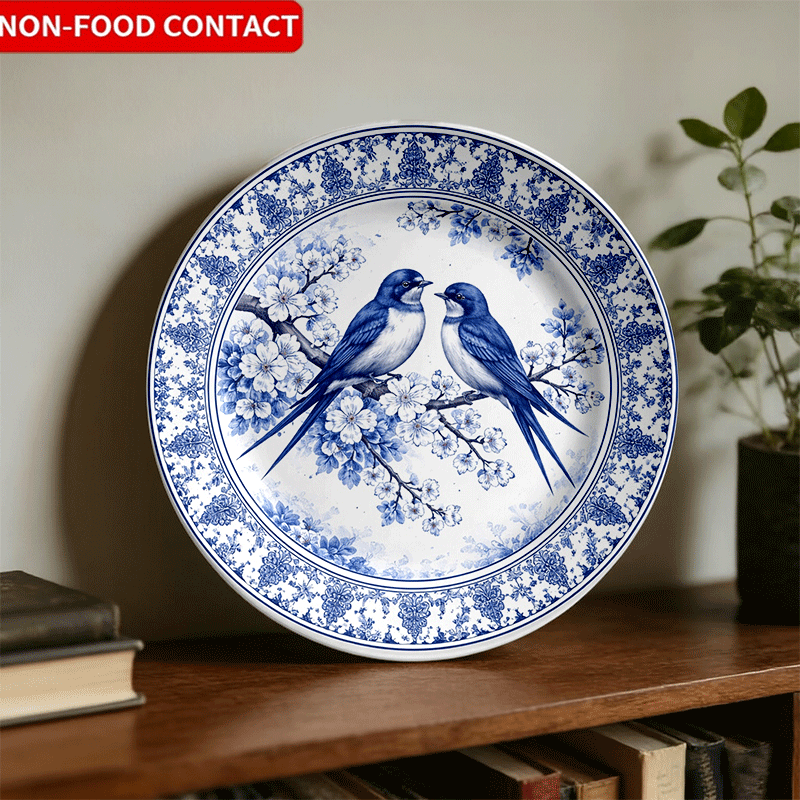 Decorative Plate with Blue-and - Home Fragrance Jasmine ulasan dan harga