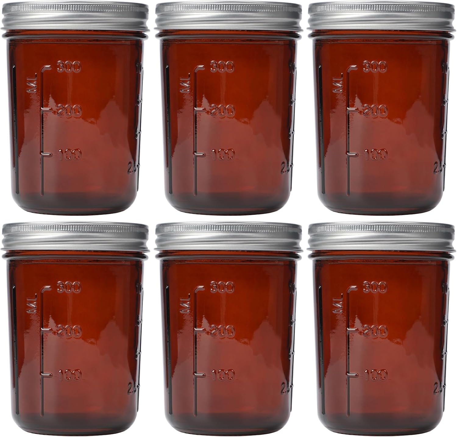 Amber Glass    Jars 16oz - 6 P - Amber Jar Candle ulasan dan harga