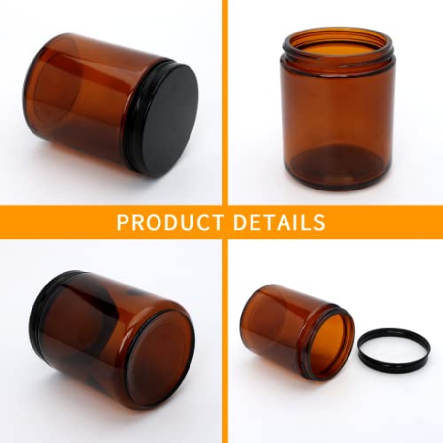 8oz Amber Candle Jars Set of 3 - Amber Jar Candle ulasan dan harga